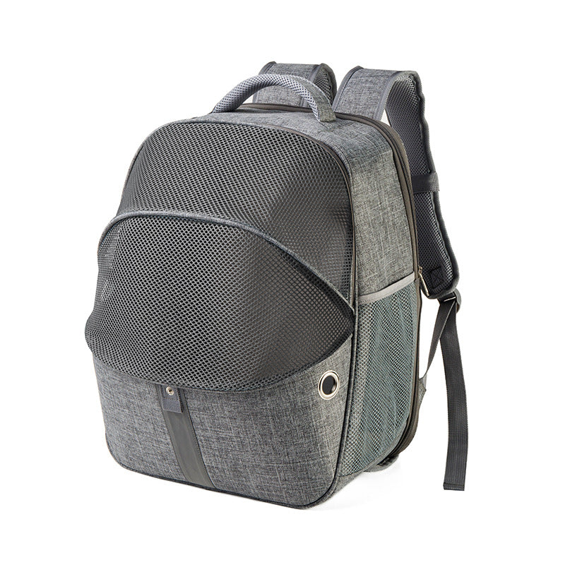 Patchwork Pet Backpack Transparent Folding Cat Bag