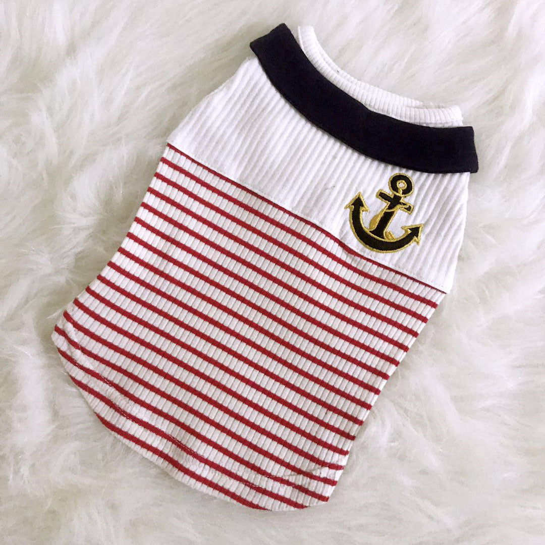 Pet embroidery sailor suit