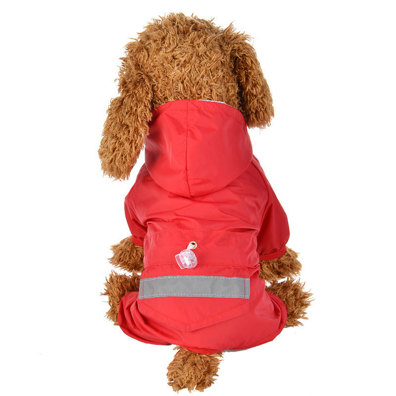 Four-legged waterproof pet poncho