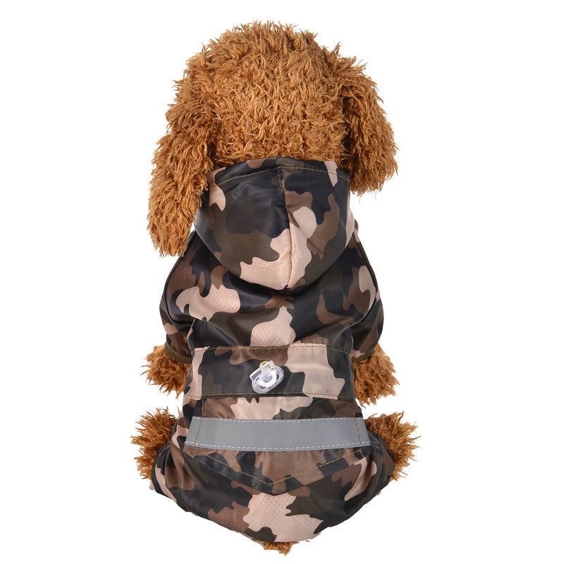 Four-legged waterproof pet poncho
