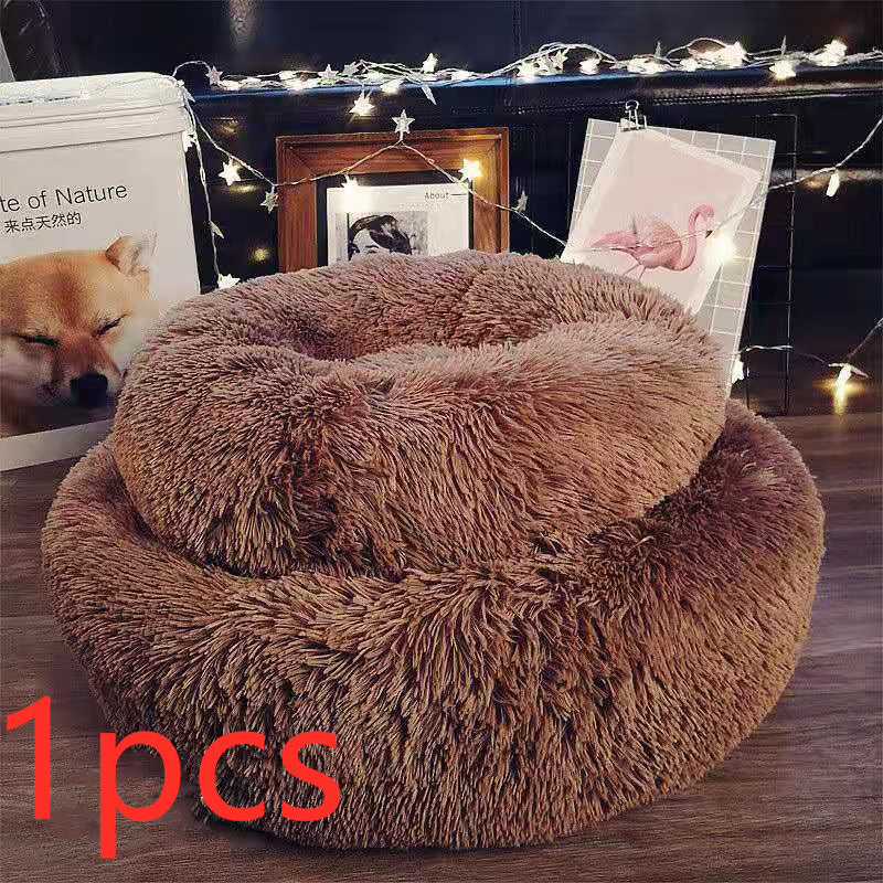 Dog Beds For Small Dogs Round Plush Cat Litter Kennel