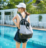 Women Swimming Bag Mesh Handbags Wet Dry Backpack