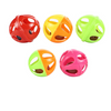 Cat toy plastic two color bell toy ball