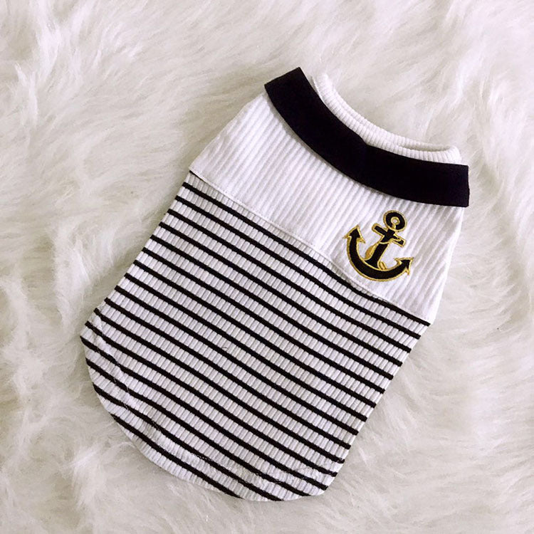 Pet embroidery sailor suit