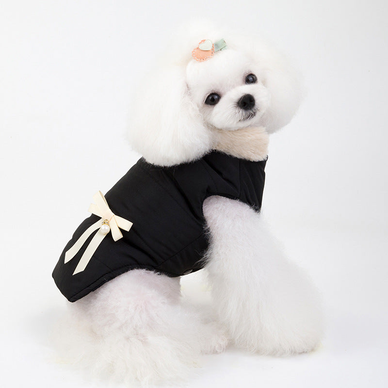 Pet clothes with bow