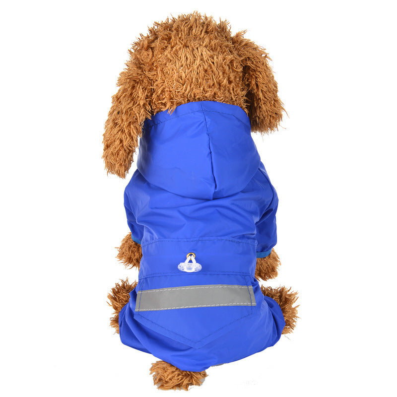 Four-legged waterproof pet poncho