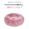 Fluffy Donut Dog Bed  Warm Soft Long Plush Pet Cushion Dog House Cat  Bed Washable Pet Sofa Mat Calming Samll Large Dog Beds