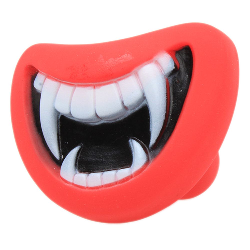 Dog vinyl red lips dress up toy