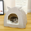 Pet Kennel House Winter Warm Rabbit Ears Cat Litter Pad Closed Yurt