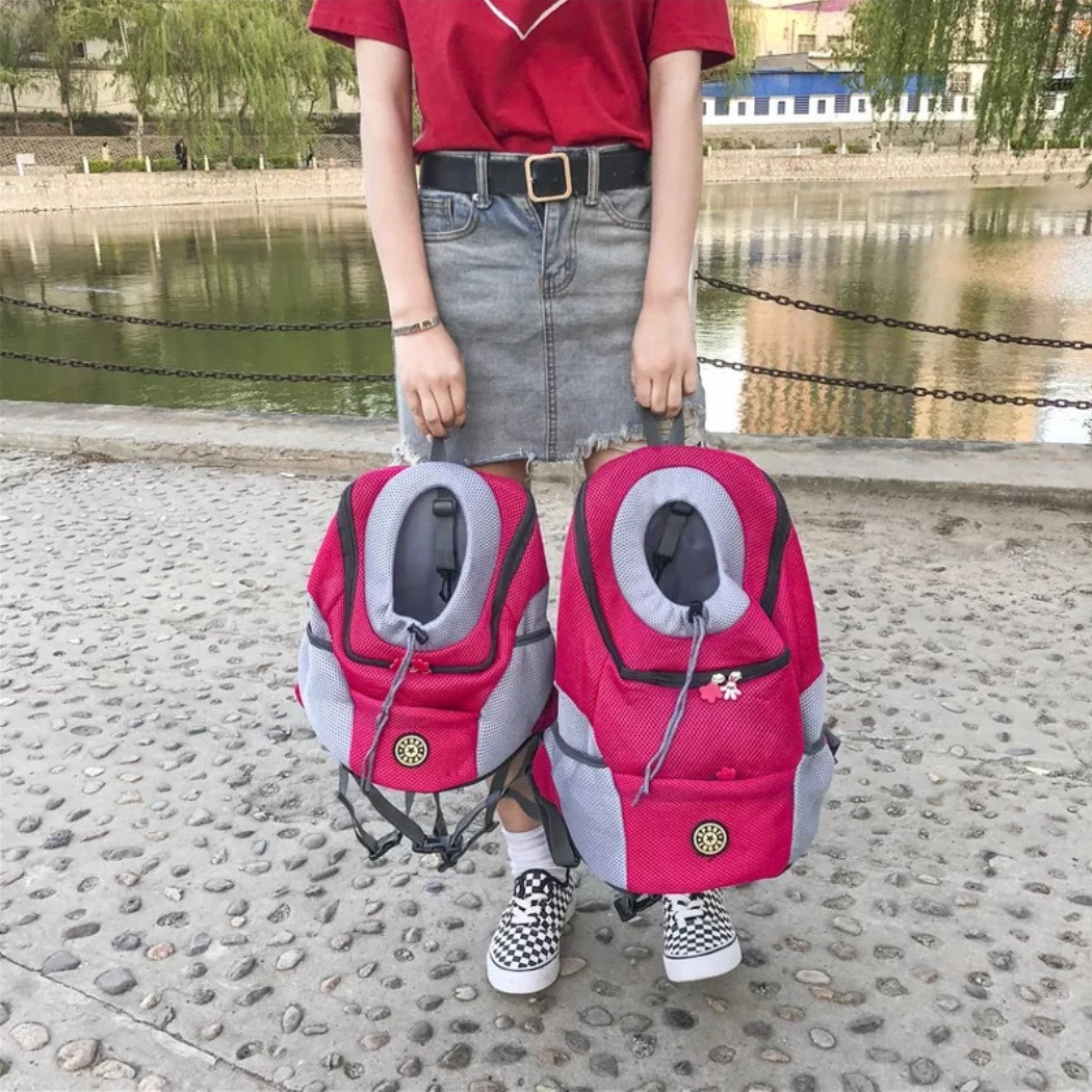 Pet Dog Carrier Carrier For Dogs Backpack Out Double Shoulder Portable