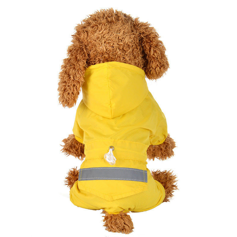 Four-legged waterproof pet poncho