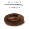 Fluffy Donut Dog Bed  Warm Soft Long Plush Pet Cushion Dog House Cat  Bed Washable Pet Sofa Mat Calming Samll Large Dog Beds