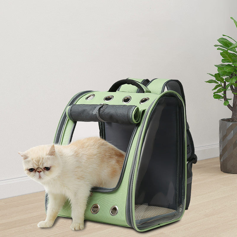Transparent PVC Pet Backpack Oxford Cloth Cat Bag