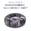 Fluffy Donut Dog Bed  Warm Soft Long Plush Pet Cushion Dog House Cat  Bed Washable Pet Sofa Mat Calming Samll Large Dog Beds