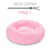 Fluffy Donut Dog Bed  Warm Soft Long Plush Pet Cushion Dog House Cat  Bed Washable Pet Sofa Mat Calming Samll Large Dog Beds
