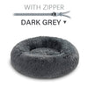 Fluffy Donut Dog Bed  Warm Soft Long Plush Pet Cushion Dog House Cat  Bed Washable Pet Sofa Mat Calming Samll Large Dog Beds