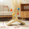 Solid Wood Rotary Table Cat Scratch Board Sisal Hemp