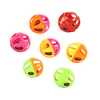 Cat toy plastic two color bell toy ball