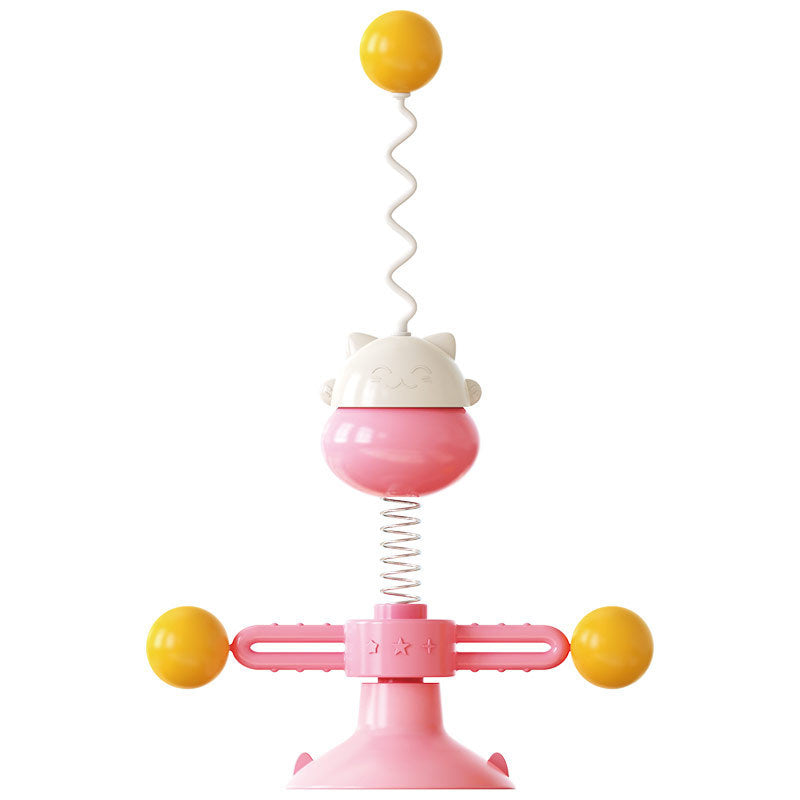 New Pet Cat Toy Spring Turntable Ball
