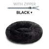 Fluffy Donut Dog Bed  Warm Soft Long Plush Pet Cushion Dog House Cat  Bed Washable Pet Sofa Mat Calming Samll Large Dog Beds