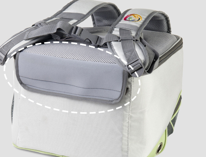 Patchwork Pet Backpack Transparent Folding Cat Bag
