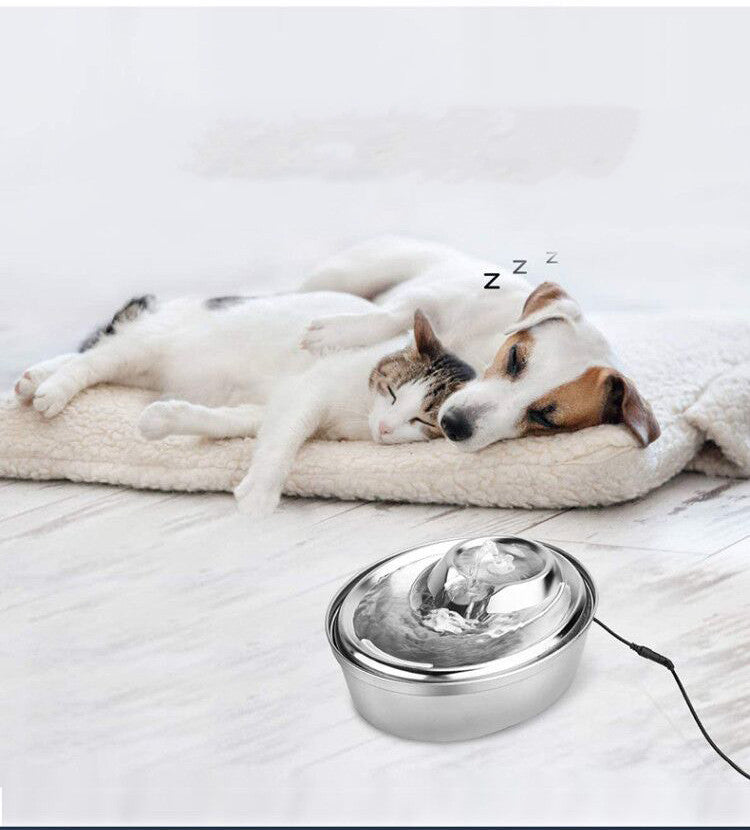 Stainless Steel Pet Water Dispenser Flow Circulation Filtration