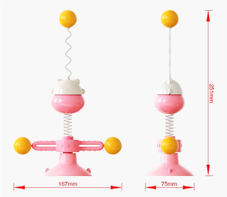 New Pet Cat Toy Spring Turntable Ball