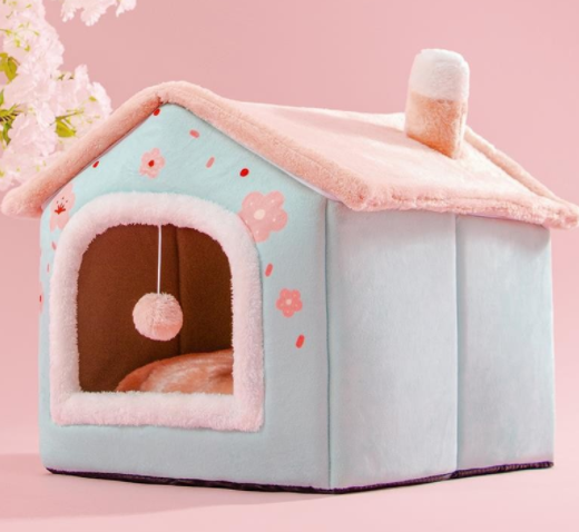 Foldable Dog House Pet Cat Bed Winter Dog Villa Sleep Kennel