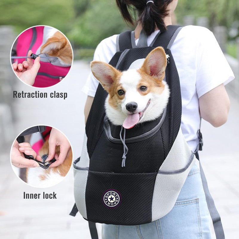 Pet Dog Carrier Carrier For Dogs Backpack Out Double Shoulder Portable